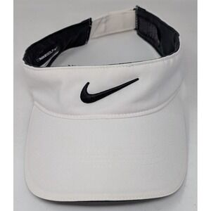 Nike Golf Visor Hat White Golf Tennis Pickleball Men Women Unisex Adjustable VTG
